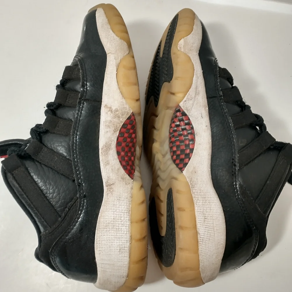Nike Air Jordan 11 Retro Low Barons, Black And White, Youth 3.5, Basketball 🏀‎